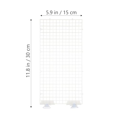 4pcs Aquarium Divider Fish Tank Grid Divider Tray Egg Crate Bottom Divider Board with 4Pcs Sucker Clips Aquarium Supplies