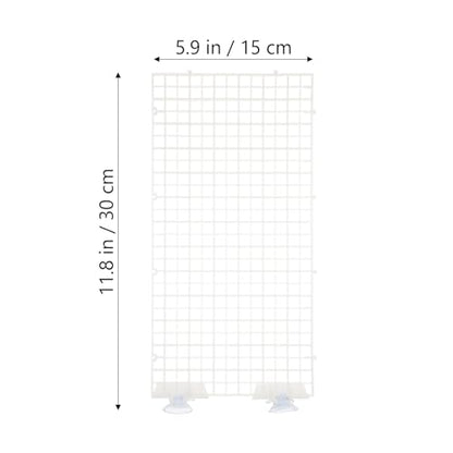 4pcs Aquarium Divider Fish Tank Grid Divider Tray Egg Crate Bottom Divider Board with 4Pcs Sucker Clips Aquarium Supplies