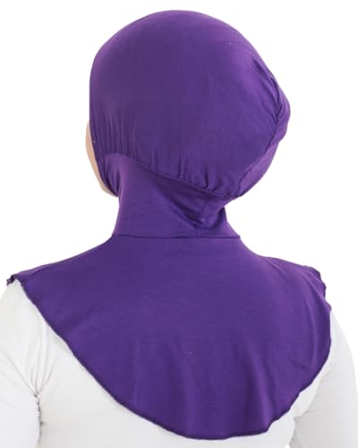 Prien Sport Hijab For Women, Muslim Head Scarf, Flexible Turban Girls, Chic Islamic Wear For Gym, Neck Collar Bonnet Viscose - color: Purple