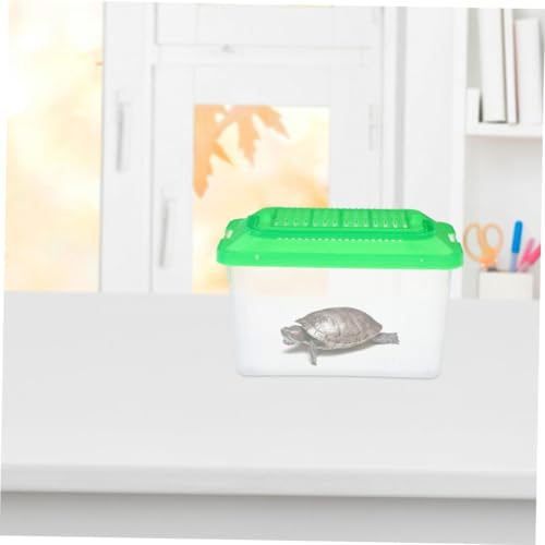 Happyyami 2pcs Portable Fish Tank Handle Aquarium for Travel Betta Container for Small Reptiles Turtles and Hamsters Space-Saving Pet Transport Box
