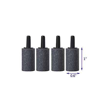 25 Feet 3/16 Inch Standard Aquarium Silicone Airline Tubing | With Air Stones, Check Valves, Suction Cups and Connectors For Fish Tank, Hydroponics (Black) - color: Black