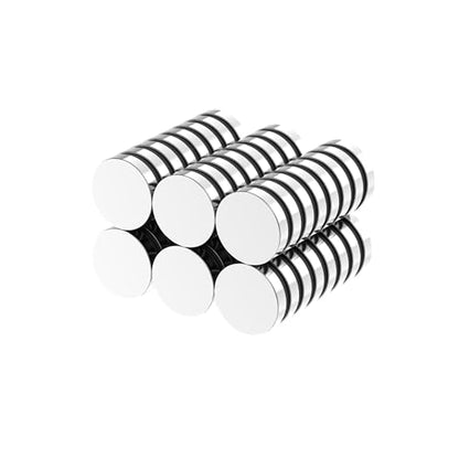 N52 Magnet - 1/2" D x 1/10" H - 48 Pack, Strong Refrigerator Magnets, Small Round Disc Magnets for Crafts, Premium Brushed Nickel Magnet for Fridge,Office,Building,Craft,DIY,3D Printing - size: D1/2" x H1/10"