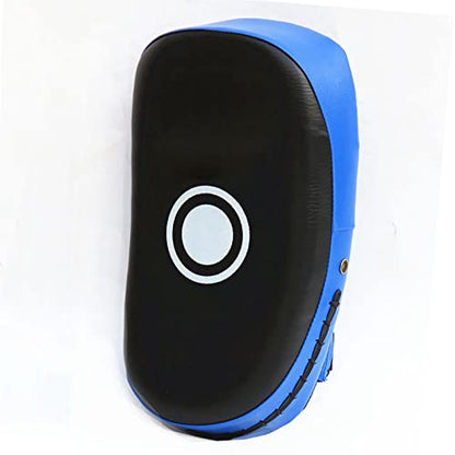 GLOGLOW Boxing Strike Pad for Training, High Density Sponge and PVC Leather, Multifunction Protective Strike Pad for Kickboxing Users - color: Blue Stripe