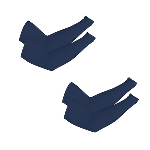 PFFY UV Protection Cooling Arm Sleeves for Men and Women UPF 50 Sun Sleeve - color: 2 Pairs Blue