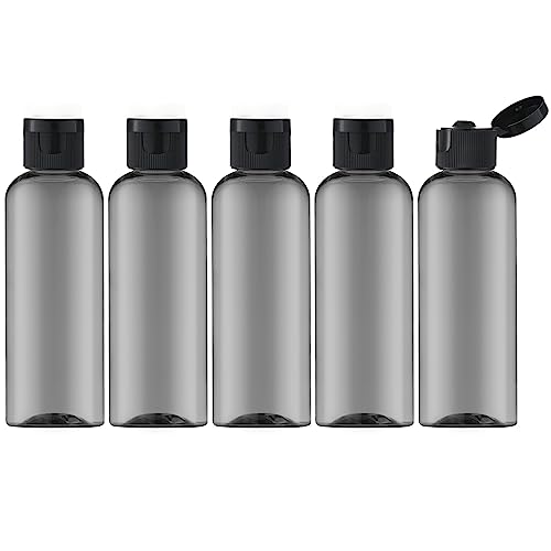 LISAPACK 3.4 oz Travel Bottles for Toiletries, Plastic Shampoo Containers - color: Black