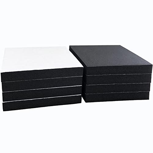 8 Pcs Black Adhesive Foam Pads Closed Cell Foam Sheets 1/2" Thick X 6" X 6" | Neoprene Rubber Foam Padding Self Stick Anti-Slip Anti-Vibration Pad for Protection (6 X 6 X 1/2 inches, 8Pcs) - size: 6in X 6in X 1/2in