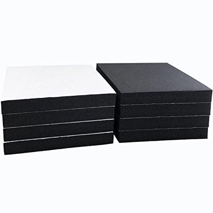 8 Pcs Black Adhesive Foam Pads Closed Cell Foam Sheets 1/2" Thick X 6" X 6" | Neoprene Rubber Foam Padding Self Stick Anti-Slip Anti-Vibration Pad for Protection (6 X 6 X 1/2 inches, 8Pcs) - size: 6in X 6in X 1/2in