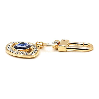 Evil Eye Keychains Car Key Ring Bag Purse Charm for Women Men - Good Luck Amulet Protection - color: C