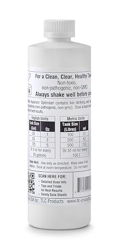 TLC Products, Freshwater Aquarium Optimizer, Aquarium Water Clarifier, Reduces Ammonia, 16 Fl Oz - size: 16 oz (473 ml)