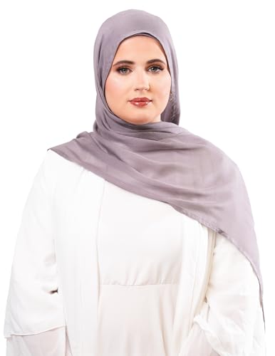 KHELANI Premium Modal Hijab Set – Lightweight & Soft | Luxury Hijabs Wrap, Head Scarf for Muslim Women with Hijab Undercap - color: Mauve Mist
