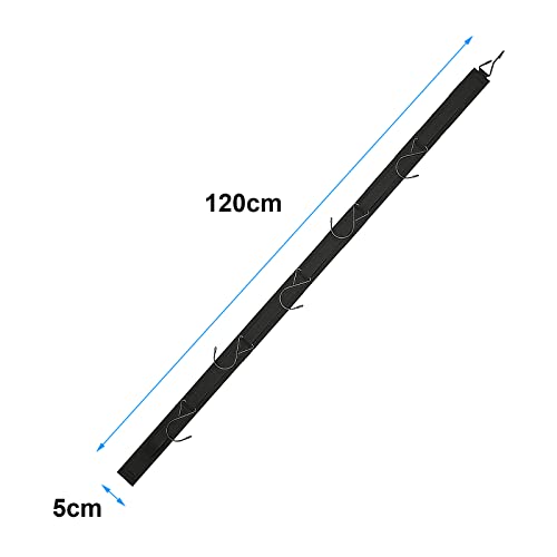 Hockey Hanger Portable Hanging Dryig Rack Hockey Gifts for Home and Outdoor Using in Ice Hockey Skating Football Camping Fishing 5 Hooks (Black) - color: Black