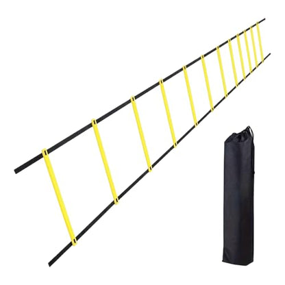 Speed Ladder – PP 600x42cm | 12 Rung Agility Training Ladder with Carry Bag | Portable Speed Exercise Equipment for Football Volleyball Tennis Baseball Drills Fitness Workout Training