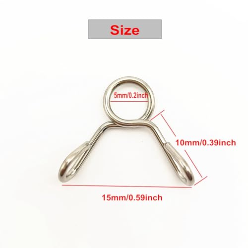 40 PCS Double Wire Air Tubing Clips,Oxygen Pump Tube Retaining Clip Aquarium Hose Clamp,5mm/0.2inch ID Fit 6-6.5mm/0.23-0.25inch OD Hose Fuel Silicone Tube (20PCS Silver,20PCS Gold)
