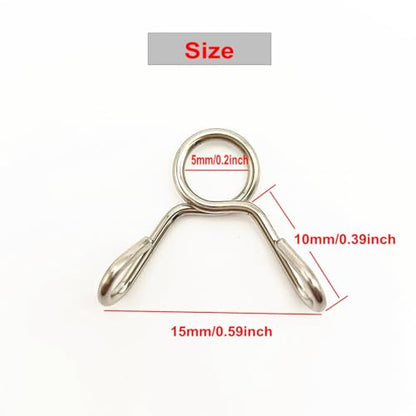 40 PCS Double Wire Air Tubing Clips,Oxygen Pump Tube Retaining Clip Aquarium Hose Clamp,5mm/0.2inch ID Fit 6-6.5mm/0.23-0.25inch OD Hose Fuel Silicone Tube (20PCS Silver,20PCS Gold)