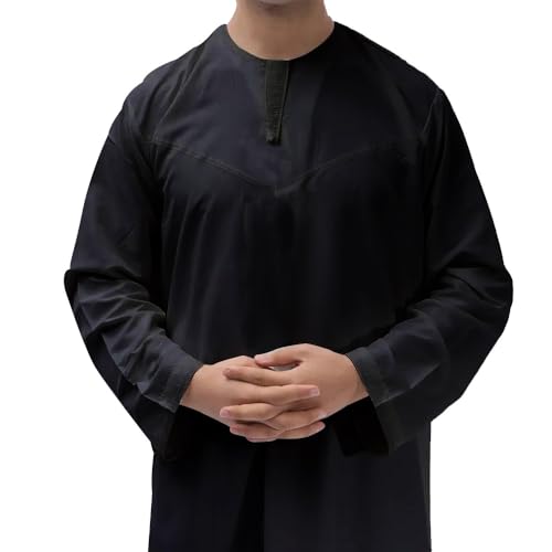 Omani/Emerati Dishdasha – Mens Omani/Emirati Style Thobe Classic - Full Length Long Sleeve Islamic Jubbah's - size: XXL (64)