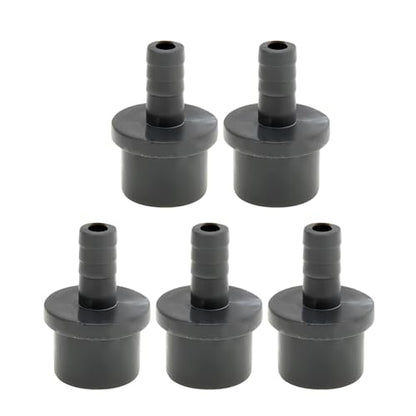 Plastic Hose Barb Fitting 1" x 3/8" Barb OD Straight Through Pipe Connector Grey 5 Pcs - color: Gray, size: 1" x 3/8" OD
