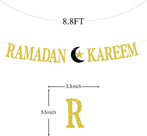 Ramadan Kareem Banner,Happy Eid Umrah Mubarak Decoration,Hajj Mubarak Islamic Ramadan Muslim Festival Party Decoration Supplies Black