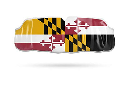 Impact Mouthguard Boxing, MMA, Muay Thai Sports Mouthguards for Youth Adults, Professional Custom-Fit, Maryland State Flag - color: Maryland
