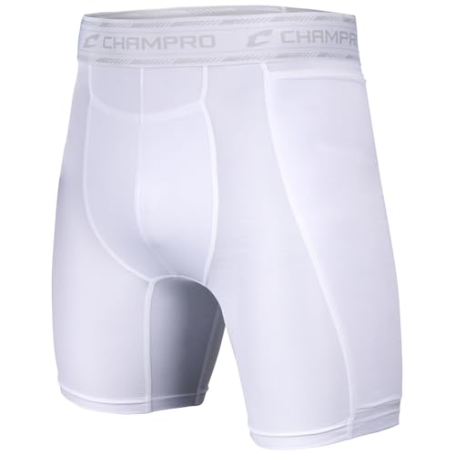 Champro Men's Take-Out Sliding Short - color: White, size: Small