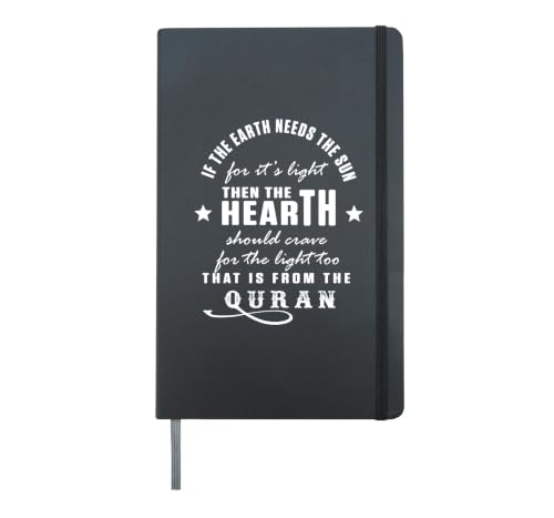 Quran Allah Muslim Islam Religion Mosque Ramadan Gift Hardcover Journal, Black