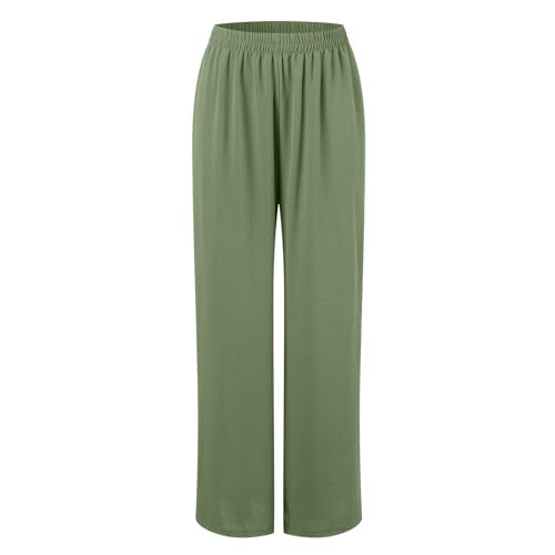 Muslim Outfits For Women 2 Piece Sets Long Sleeve Loose Tops Wide Leg Pants Suits Plus Size Outfit Prayer Clothes - color: Green, size: Large