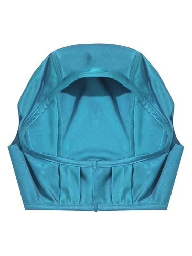 Aislor Wrestling Hair Cover Cap Wrestler Headgear for BJJ, MMA Grappling and Training, Long Hair Net Slicker - color: Light Blue