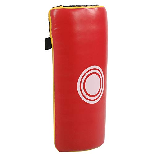 Taekwondo Block Target, Kickboxing Training Equipment, Curved Kick Pad with High - Density Sponge and PU Leather for Adults and Kids, Ergonomic Hand Guard for Martial - color: Red Yellow