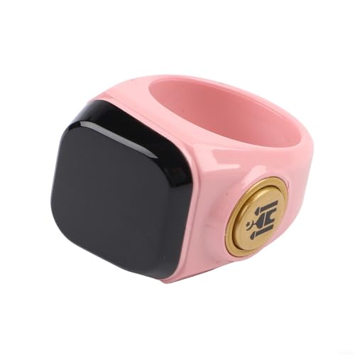 Smart Tasbih for Zikr Ring, 18/22mm Muslim Digital Azan Alarm Clock, Rechargeable Tasbih Counter, Electronic Prayer Counter Type-C Charging Port(22mm Rose Gold) - color: Rose Gold