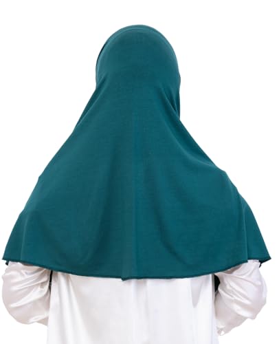Prien Ready Hijab For Women, One Piece Muslim Instant Turban, Easy To Wear Long Head Scarf, Turkish Islamic Clothes For Abaya - color: Emerald