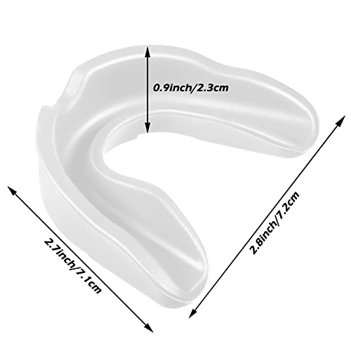 Frienda 50 Pcs Football Mouth Guards Bulk Youth Football Mouthpiece Sports Athletic Mouthguard Teeth Guard for Hockey Karate Basketball Boxing Lacrosse Rugby - color: White, Black