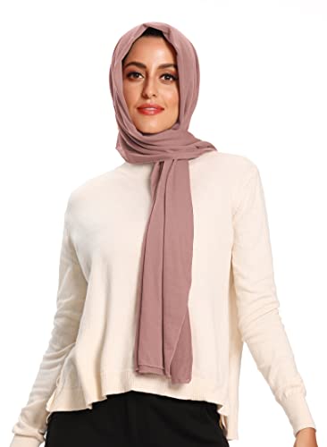 Jersey Hijab Scarfs for Women Head Scarf Muslim Head Wraps - color: Pale Pink