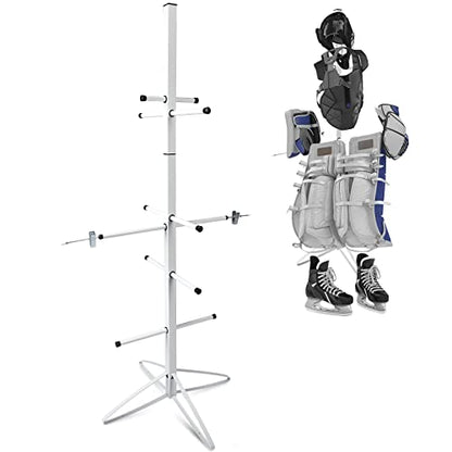 Hockey Gear Drying Rack Metal Sports Equipment Dry Rack Hockey Gear Dry Holder Adjustable Clips and Wrist Band for Drying and Storing Adult and Child Sport Equipment 55 x 22 Inch