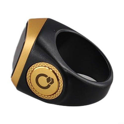 IQibla Smart for Zikr Ring with Digital Counter, Vibration Reminder, for OLED Display, 40mAh for battery and Prayer Time Alerts for Muslims, Black(20mm black) - size: 20mm black