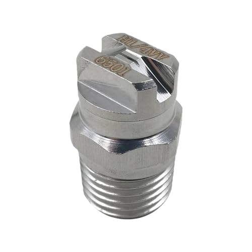 Stainless Steel Flat Fan Nozzle 1PC 1/4'' HVV Flat Fan Nozzle 0-110 Degree Flat Fan Water Spray Nozzle HVV Cooling Nozzle Industrial(11005) - color: 11005