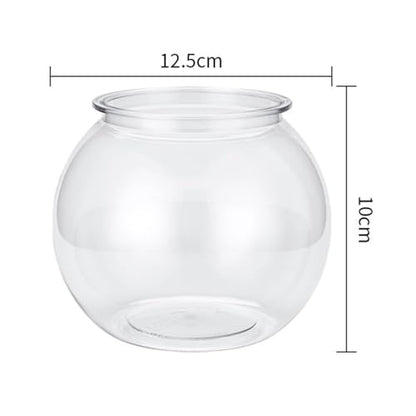 Baoblaze Transparent Small Fish Tank Straw Organizer Vase for Office Table Home Decor Plants and Reusable Counter Makeup Brush Holder