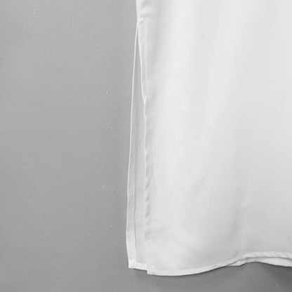 Alalaso Mens Kaftan Thobe Islamic Saudi Arabic Middle East Robes Solid Color Lightweight Long Sleeve Clothing Ramadan Jubbah - color: 1-white, size: Large