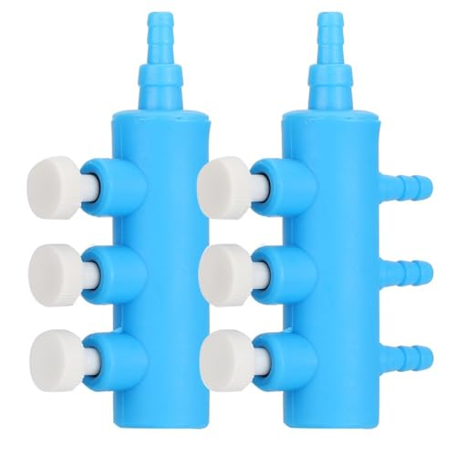 2Pcs 4mm Adapter Connector Plastic Distributor Aquarium Air Pump Splitter for Fish Tank Oxygen Tubing(3 Way) - style: 3 Way