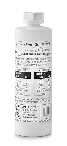TLC Products, Freshwater Aquarium Optimizer, Aquarium Water Clarifier, Reduces Ammonia, 12 Fl Oz - size: 12 oz (355 ml)