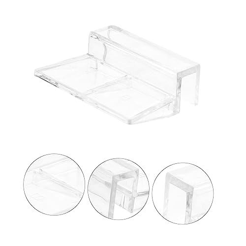 VANZACK Aquarium Plastic Clips Glass Cover 4pcs Strong Support Holders for Tank 8mm Size Easy Installation Compact Design