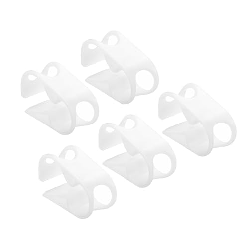 PATIKIL Plastic Tube Tubing Clamps, 5Pcs 3/4" - 1" Tube OD Adjustable Precise Flow Control Hose Clamp Clip for Laboratory Pinch Valve, White - color: White, size: 3/4" - 1"