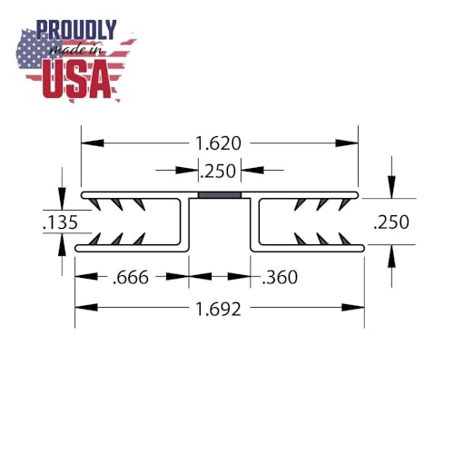 Outwater 72 Inch Clear PVC Panel Hinge – 1 Piece – Fits 3/16" Panels – Durable, Rust-Free, Corrosion-Resistant – No Adhesives Needed - size: 72 Inches - Single - Panel Hinge
