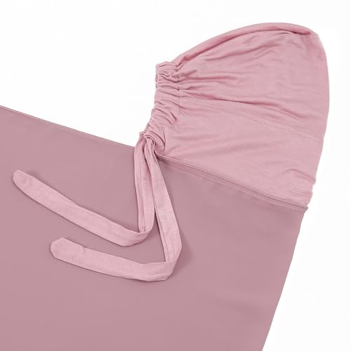 Yeieeo Instant Chiffon Hijab with Undercap (Tube or Bandage Cap), Breathable, no sweat buildup,Solid Chiffon Head Wraps - color: Dusty Pink