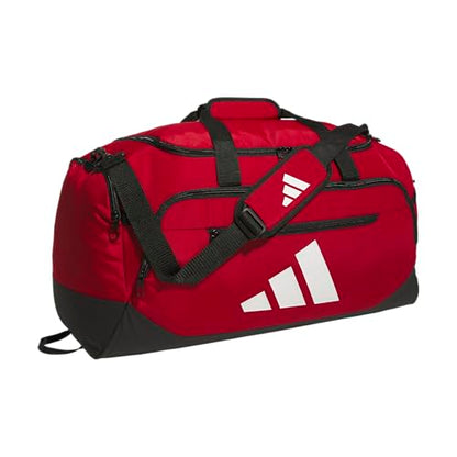 adidas Defender 5 Duffel Bag for Sports, Gym and Travel, Team Power Red 2/White, OSFA - color: Team Power Red 2/White, style: Medium (59l)