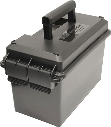 MTM AC50C-40 Ammo Can, 50-Caliber, Heavy-Duty Dual Latching System, Rugged Polypropylene Plastic, O-Ring Seal System, Water Resistant, Bulk Ammo Storage, USA Made, Black - color: Black