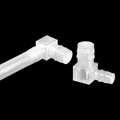 1/2" to 3/8" Hose Barb 90 Degree Elbow L Reducer Fitting, Barbed Joint Splicer Mender Adapter Union Adapter for Boat Aquarium Fuel Gas Liquid Air (Pack of 4) - size: 1/2" -3/8"-4pcs