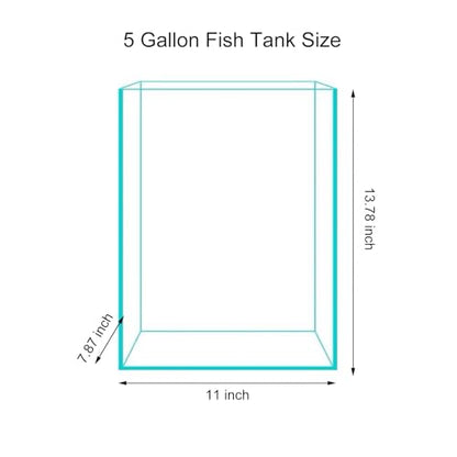 Vimvins 5 Gallon Glass Fish Tank, Easy to Maintain Small Aquarium for Betta/Snails/Shrimp and Aquatic Planting. - size: 5 Gallon