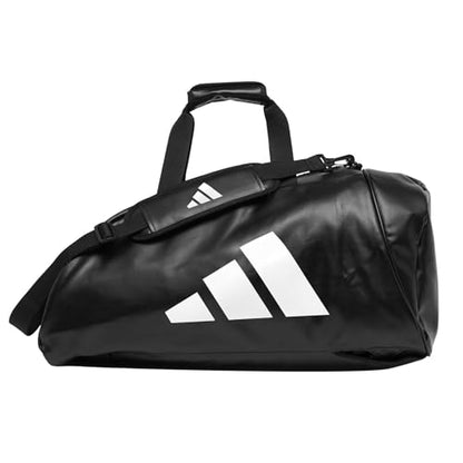 adidas Combat Sports 2-in-1 Training Sports Equipment Duffel Bag - Black White - Medium - color: Black White