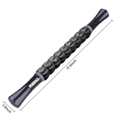 Muscle Roller Massage Roller Stick- (Dark Purple) | Lymphatic Drainage & Body Sculpting, Handheld Physical Therapy & Recovery Tool - color: Dark Purple