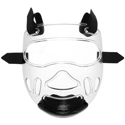 Clear Boxing Faceshield,Sparring Headgear, Taekwondo Protective Mask,Face Protection Cover for Boxing - size: Medium