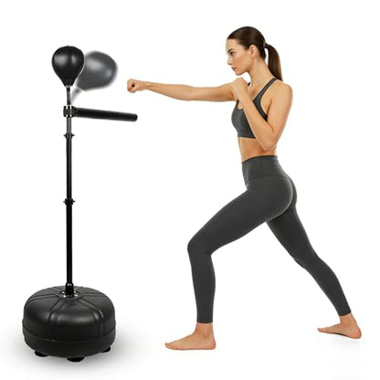 Boxing Bar Punching Bag, Spinning Reflex Bar Adjustable Height 48 to 78 Inches, Suitable for Boxing, MMA, Muay Thai